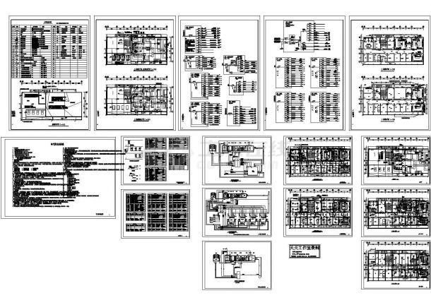 苏州人民医院手术室电气系统设计施工cad图纸，共十六张-图一