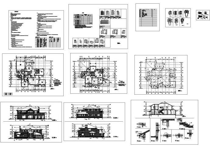 某二层砖混结构现代风格新农村住宅别墅设计cad全套建筑施工图（含设计说明）_图1