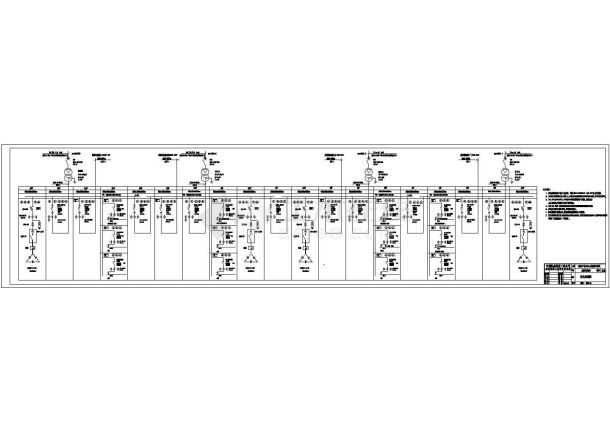 某车间变所低压电气原理平面设计工艺示意CAD图纸-图一