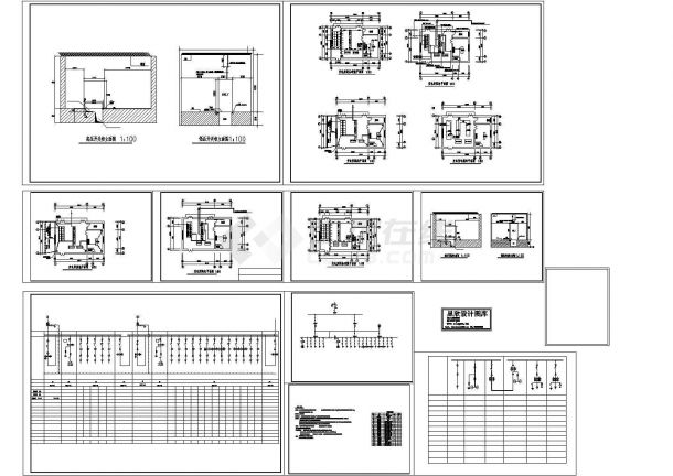 某变配电课程设计电气原理平面设计工艺示意CAD图纸-图一