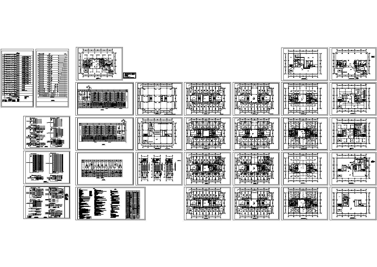 2.2万平米20层大型商住楼全套电气设计CAD施工图