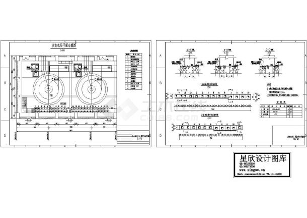 某型号发电机二次屏柜布置电气原理示意设计工艺CAD图纸-图一