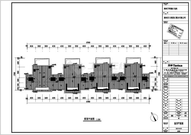 某多层框架结构商墅设计cad全套建筑施工图（含4栋设计）-图一