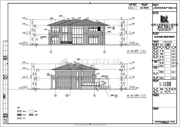 某二层框架结构别墅设计cad全套建筑施工图（含设计说明）-图二