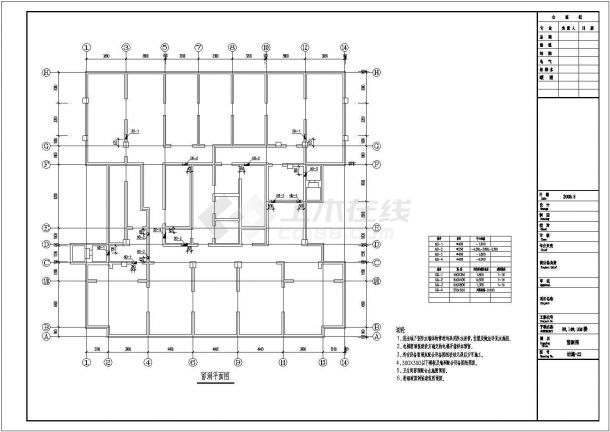 [西安]17层剪力墙结构住宅楼结构施工图纸-图二