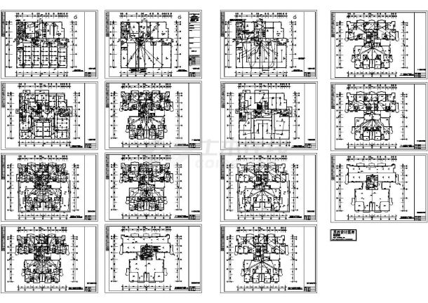 郑州某12层商住楼(点式)全套电气设计CAD施工图-图二
