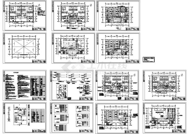广州市某3层高档洗浴中心电气设计CAD施工图-图一