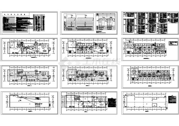 保定市某大型洗浴中心电气全套设计CAD施工图-图二