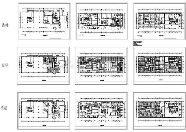 福州市某3层高档商务休闲会所电气设计CAD施工图-图一