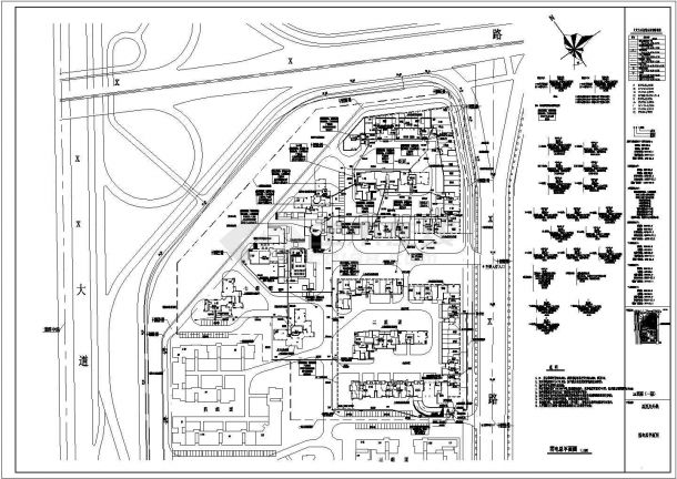 小区智能化系统设计cad图(含总平面图)-图二