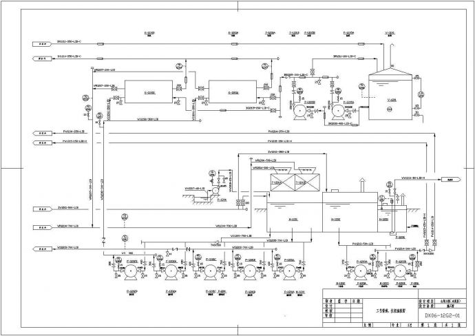 某大型石化企业循环水设计cad工艺管道、仪表流程图（标注详细）_图1