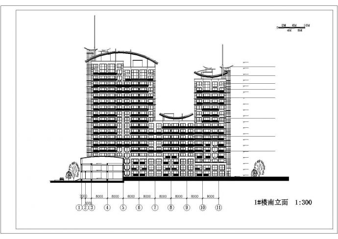 上海市青城花园小区18层剪力墙结构住宅楼全套CAD建筑设计图纸_图1
