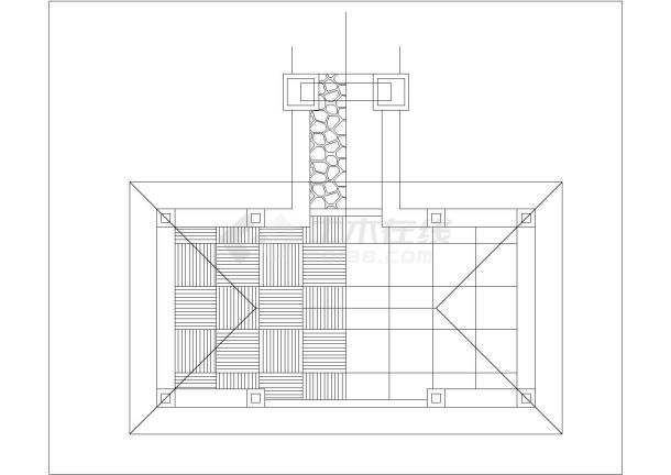 某景观四角亭设计cad详细建筑施工图-图一