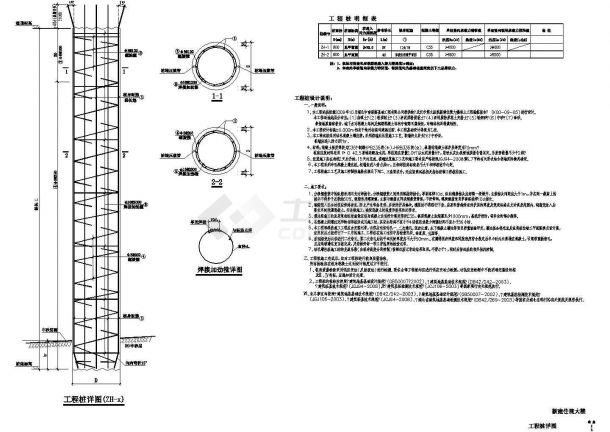 [武汉]框架剪力墙结构住院大楼结构施工图（12层 桩基础），含结构设计总说明-图一