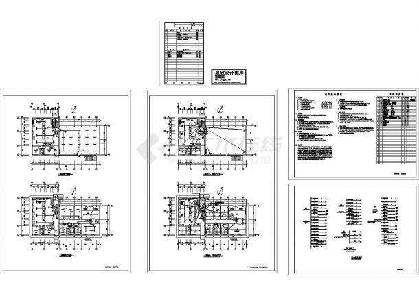 大连市某看守所2层职工食堂电气设计CAD施工图-图一
