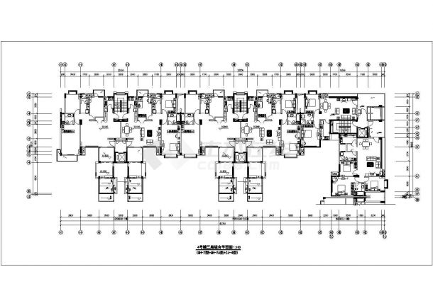 东莞市丽府嘉苑小区13层框架结构住宅楼全套CAD建筑设计图纸-图一