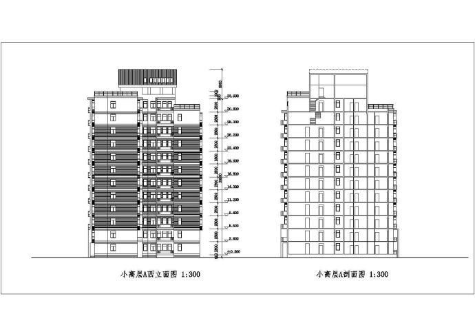 贵阳市春兰花园小区13层框架结构住宅楼CAD建筑设计图纸_图1