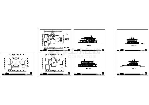 某二层框架结构简欧风格住宅别墅设计cad建筑方案图（含经济指标）-图一
