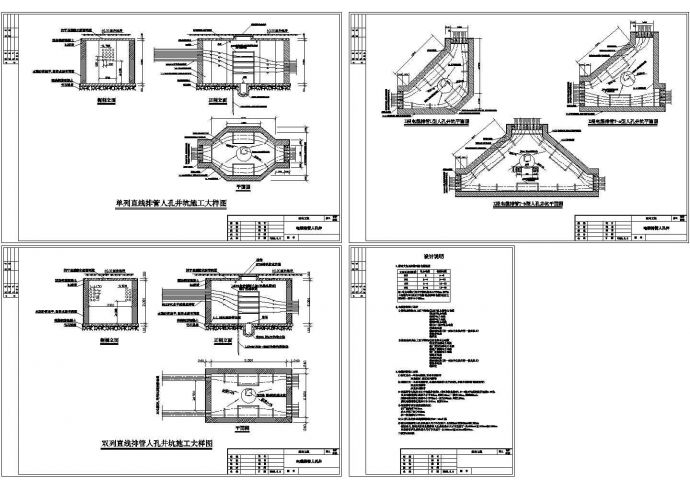 某市电力电缆人孔井及手孔井电气施工图_图1