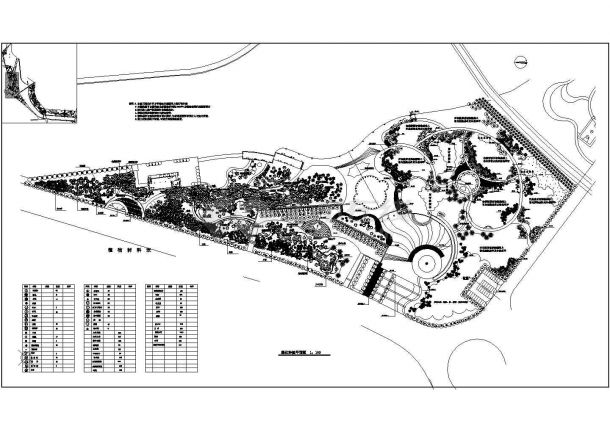 某大型休闲公园绿化种植规划设计cad总平面施工图-图一