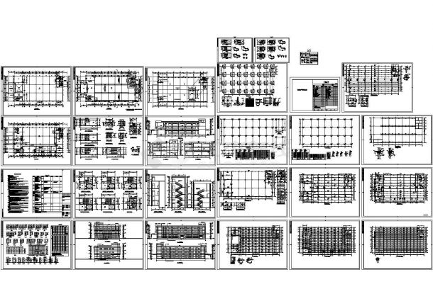 厂房设计_某多层混凝土框架厂房结构设计图，30张图纸。-图一