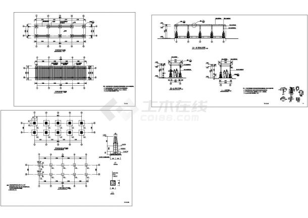 沿河景观带施工图设计CAD-图一