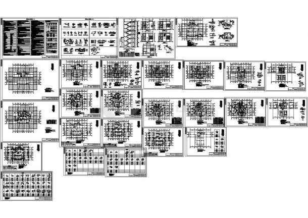 高层剪力墙住宅结构CAD图纸，26张图纸。-图一
