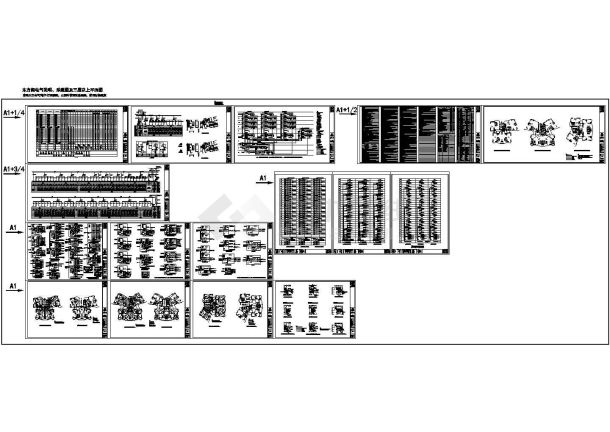 某二十八层商住楼电气施工套图CAD-图二