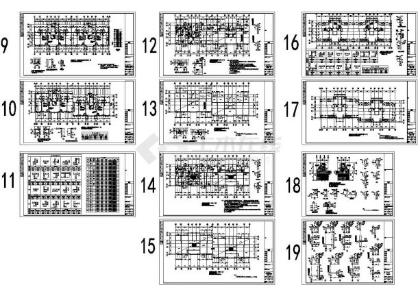 高层住宅楼结构施工套图CAD-图一