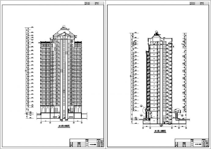 十九层板式高档住宅楼建筑施工图，含建筑构造用料说明_图1