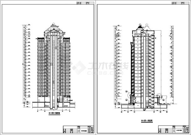 十九层板式高档住宅楼建筑施工图，含建筑构造用料说明-图二