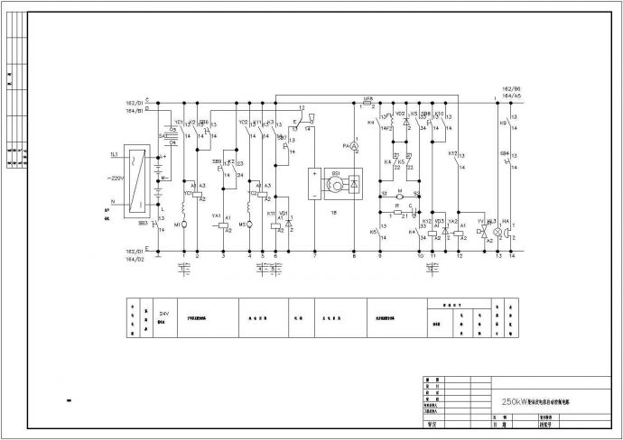 某发电机自动控制电路设计cad图纸_图1