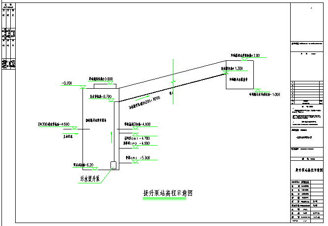 某小区400T/D污水提升泵站环保图纸cad施工图纸（含一体化泵站设计方案、​一体化泵站电控柜要求说明）_图1