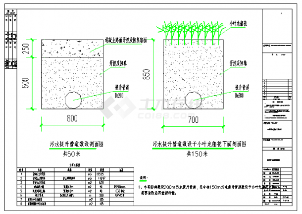 某小区400T/D污水提升泵站环保图纸cad施工图纸（含一体化泵站设计方案、&#8203;一体化泵站电控柜要求说明）-图二