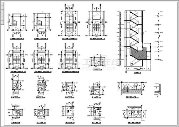 成都市平和花园小区7层砖混结构住宅楼建筑设计CAD图纸-图二