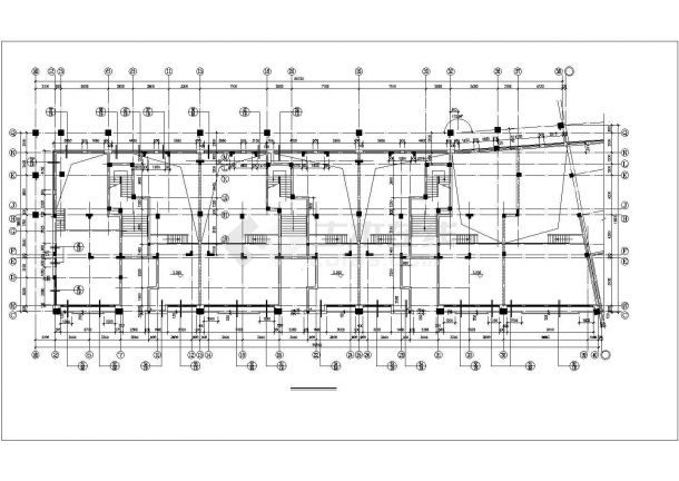 长春市蓝臻花园小区6层砖混结构住宅楼建筑设计CAD图纸（1层商用/含跃层）-图一