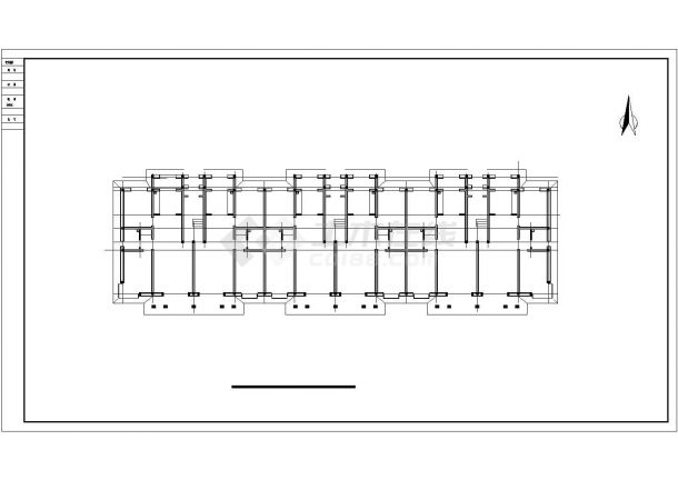 安康市某技术学院教师家属院6层砖混结构住宅楼建筑设计CAD图纸-图一