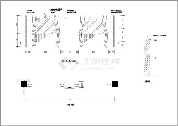 某豪华餐厅现代风格室内装修设计cad全套施工图（含设计说明）-图二