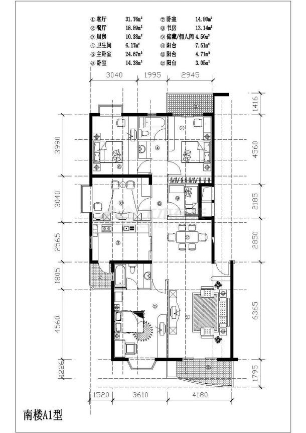 莆田市紫苑嘉园小区经典热门的平面户型平面设计CAD图纸（13张）-图二