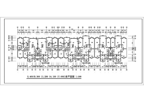 梅州市某现代化小区6层砖混结构节能型住宅楼建筑设计CAD图纸-图二