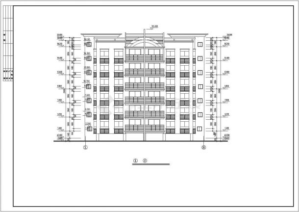 西安市鑫岚小区6层混合结构住宅楼建筑设计CAD图纸（含架空层）-图一