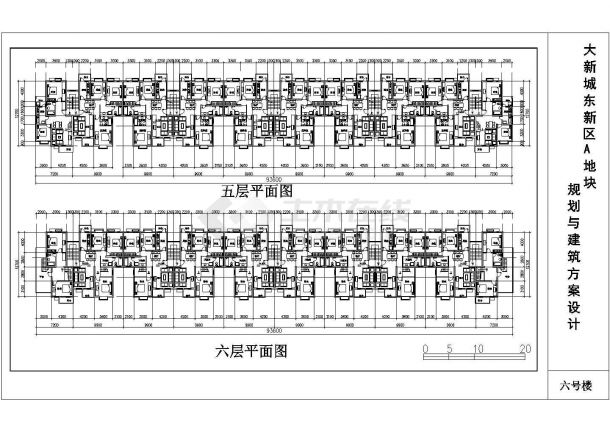 乌鲁木齐市赛江花园小区7层砖混结构住宅楼建筑设计CAD图纸-图一