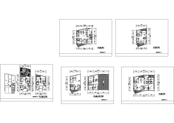 某高档多层住宅楼户型设计cad建筑平面方案图（甲级院设计）_图1