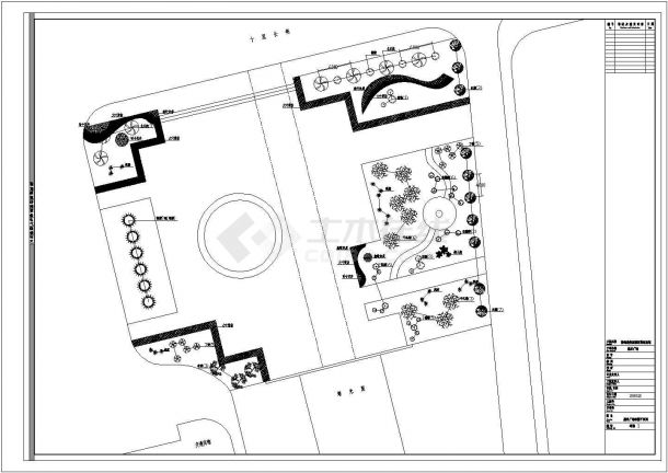 某生肖广场绿化规划设计cad施工总平面图（含4个广场设计）-图二