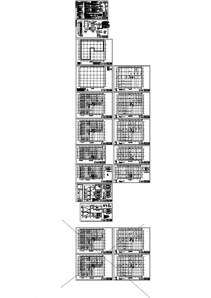 厂房设计_[吉林]五层框架工业厂房结构施工图纸_图1