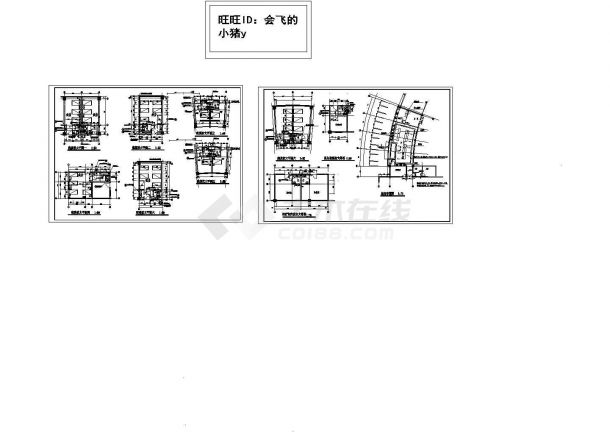 某地农村医院病房全套建筑施工设计cad详图（含病房放大平面图）-图一
