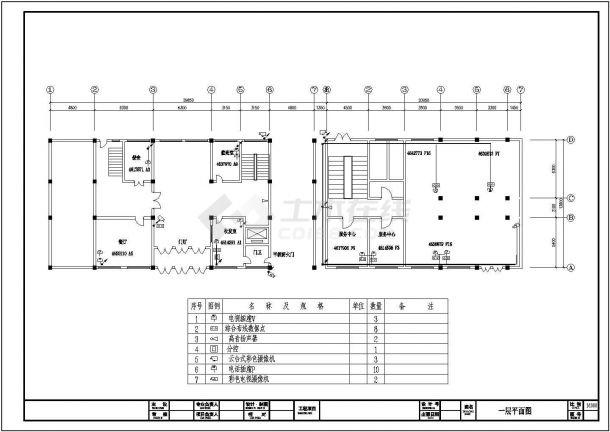 北京西单地区某住宅楼综合布线系统设计CAD施工图-图一
