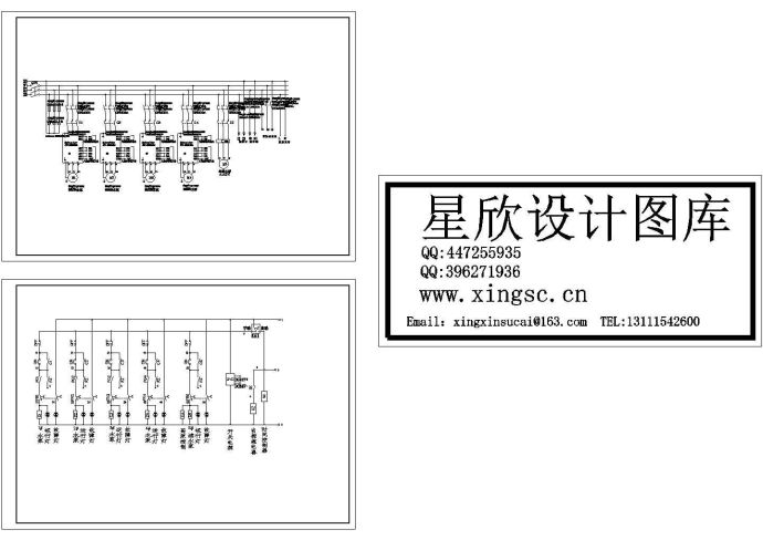 某标准型号趣味喷泉控制电气原理设计CAD图纸_图1