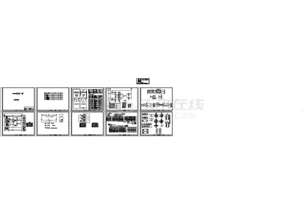 某标准型号自备电厂发电机控制柜电路控制原理设计CAD图纸-图一