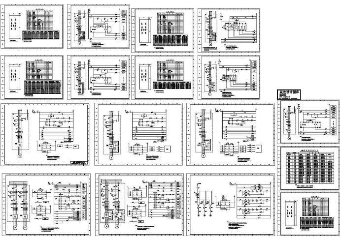 某标准型号软启动电柜设备控制电气原理设计CAD图纸_图1